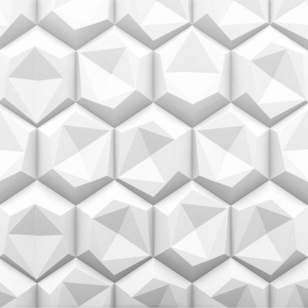 A LA MAISON CEILINGS Seamless Hexagon 24-in x 24-in Plain White Wall Panel (12-Pack), 12PK HG-SWP-PW